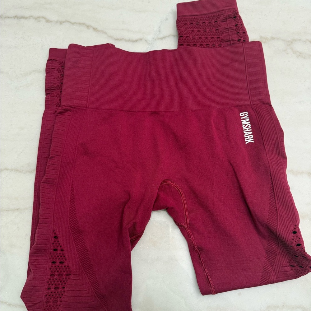 Gymshark Red Performance Leggings with High Waist